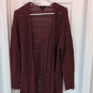 Torrid Long Cotton Knit Open Cardigan